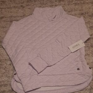 Jones New York Light Purple Quilted Pullover Size M
